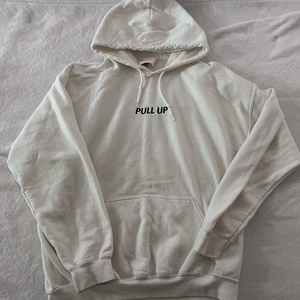 White “Pull Up” Hoodie